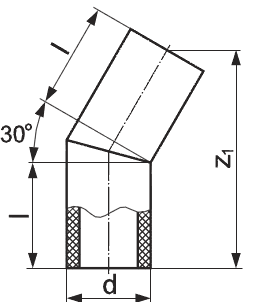 Отвод ПНД сварной 2-сегмента 110