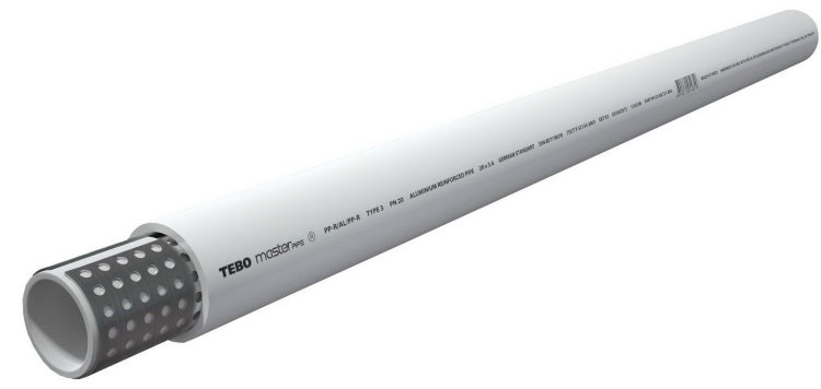 Полипропиленовая труба TEBO PN 20 (SDR 6) алюминий 90x15 (15010609)
